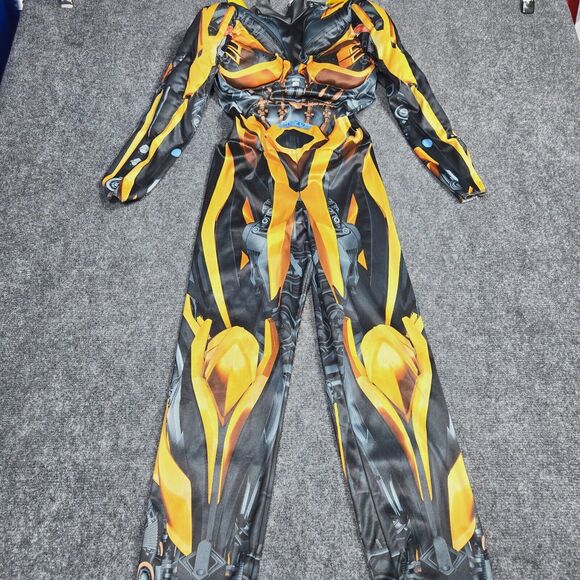 Transformers Bumblebee Costume Mask & Jumpsuit Size M (7-8) No Helmet - Picture 5 of 14